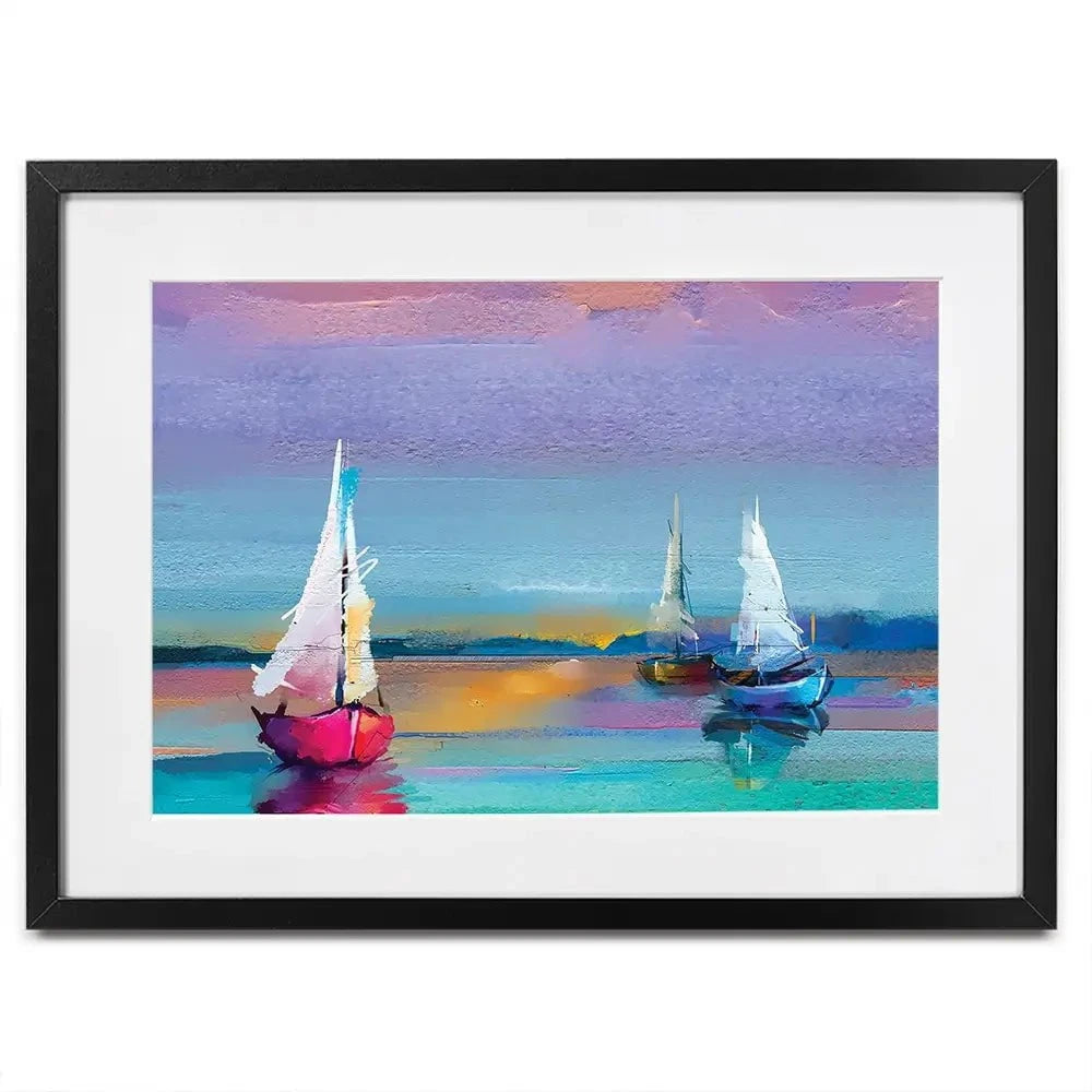 Colourful Trio Of Boats Framed Art Print Colourful Trio Of Boats Framed Art Print | Colourful Trio of Boats Art wall art product pluie_r / Shutterstock