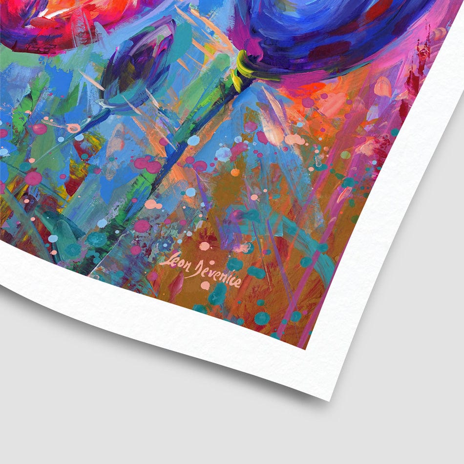 Colourful Tulips Art Print wall art product Leon Devenice