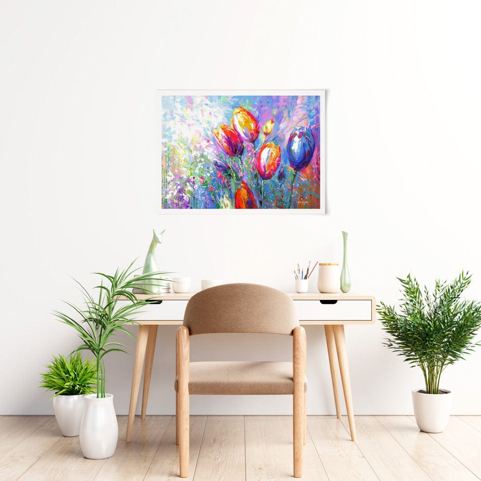 Colourful Tulips Art Print wall art product Leon Devenice