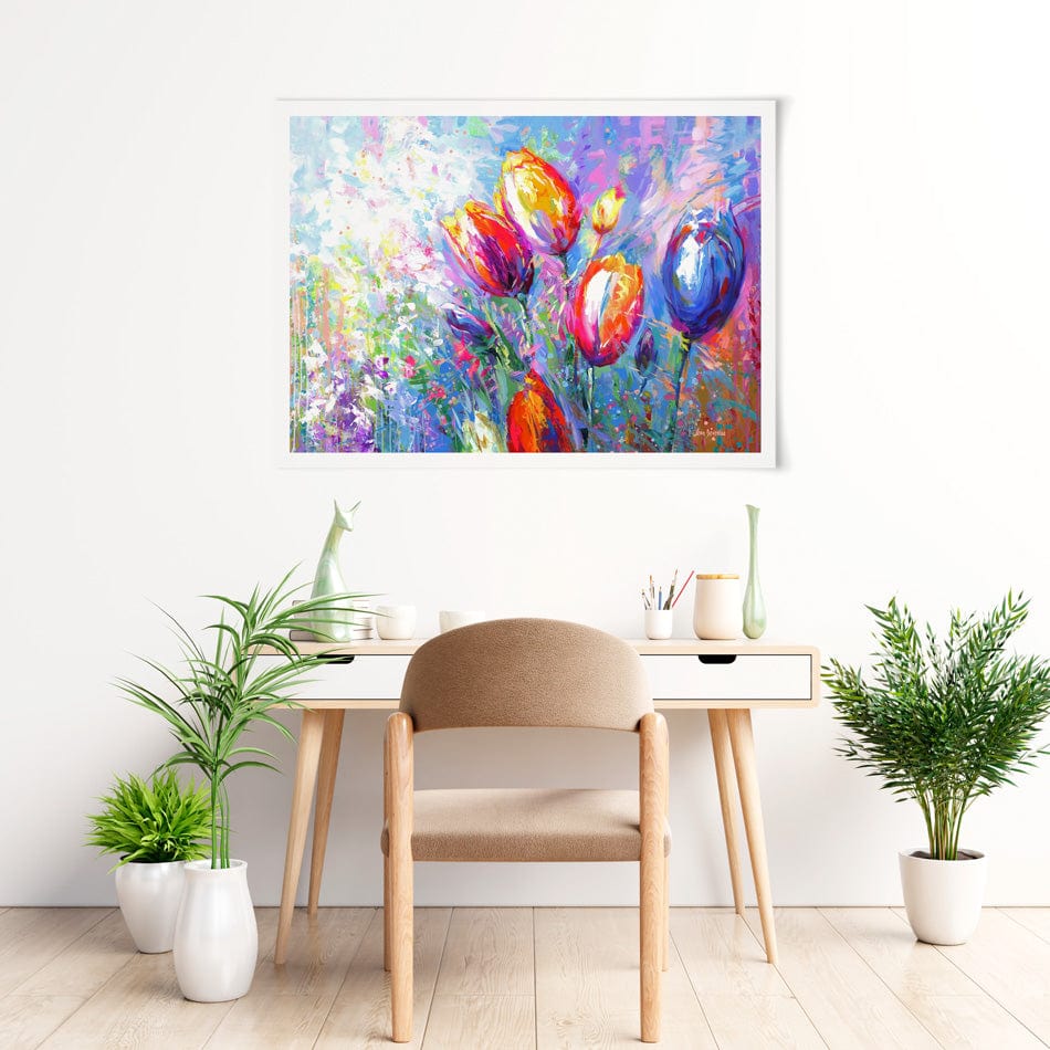 Colourful Tulips Art Print wall art product Leon Devenice
