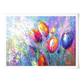 Colourful Tulips Art Print wall art product Leon Devenice