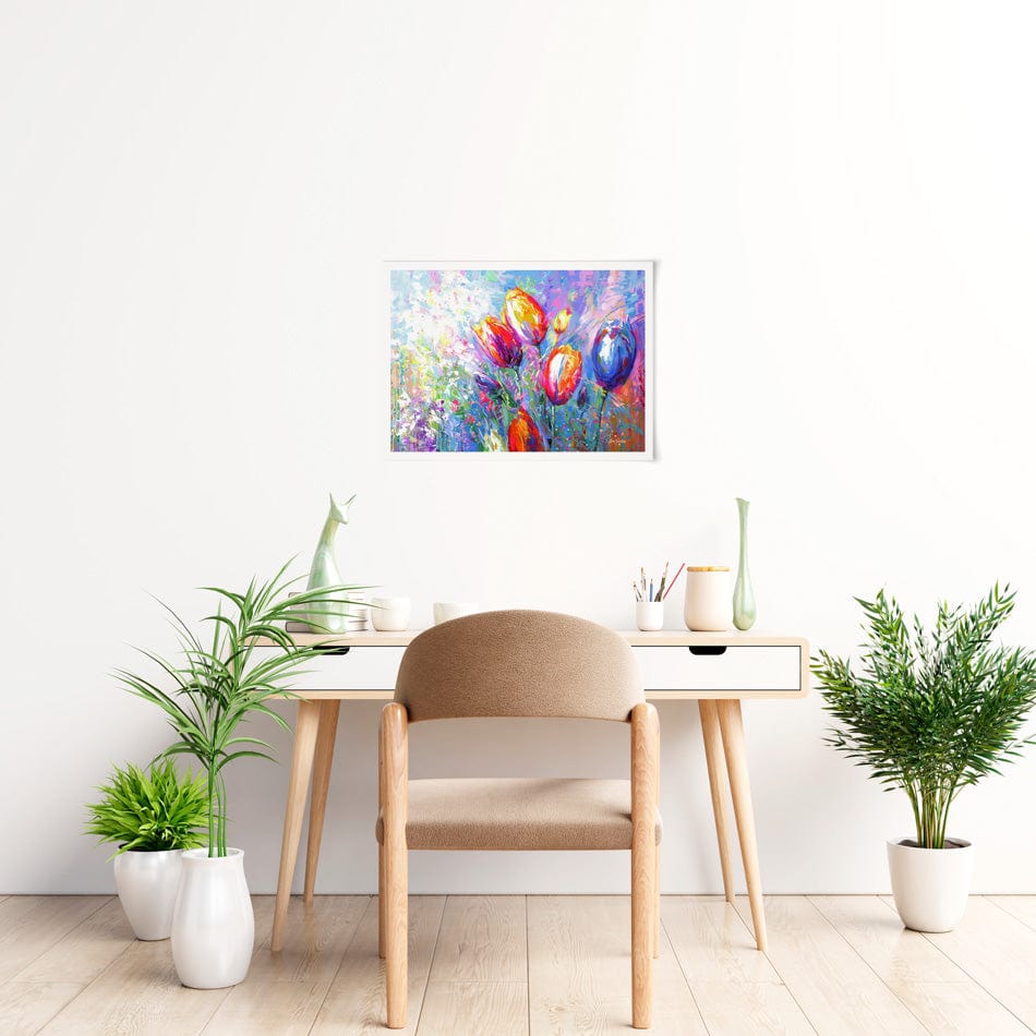 Colourful Tulips Art Print wall art product Leon Devenice