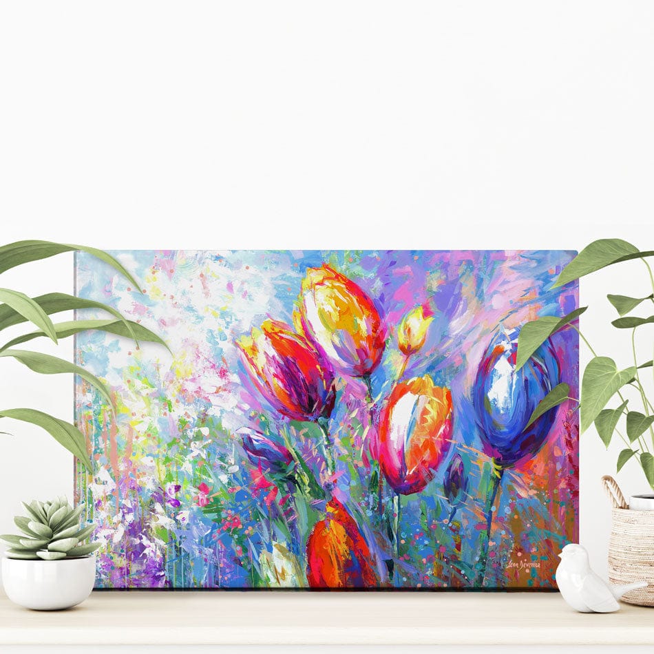 Colourful Tulips Canvas Print wall art product Leon Devenice