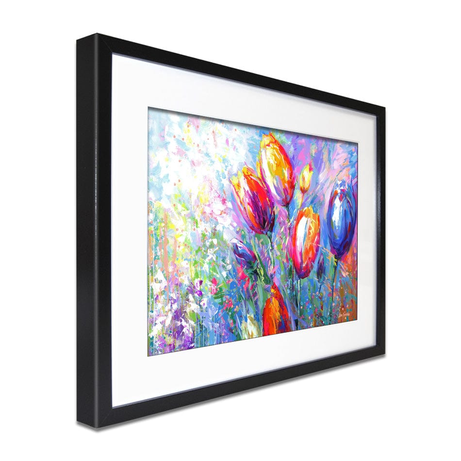 Colourful Tulips Framed Art Print wall art product Leon Devenice