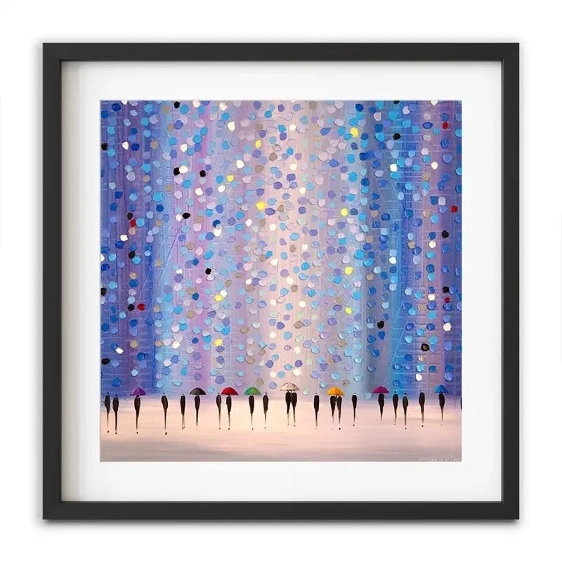 Colourful Umbrellas Against Purple Framed Art Print Colourful Umbrellas Against Purple Framed Art Print wall art product Ekaterina Ermilkina
