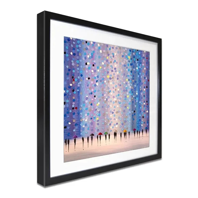 Colourful Umbrellas Against Purple Framed Art Print Colourful Umbrellas Against Purple Framed Art Print wall art product Ekaterina Ermilkina