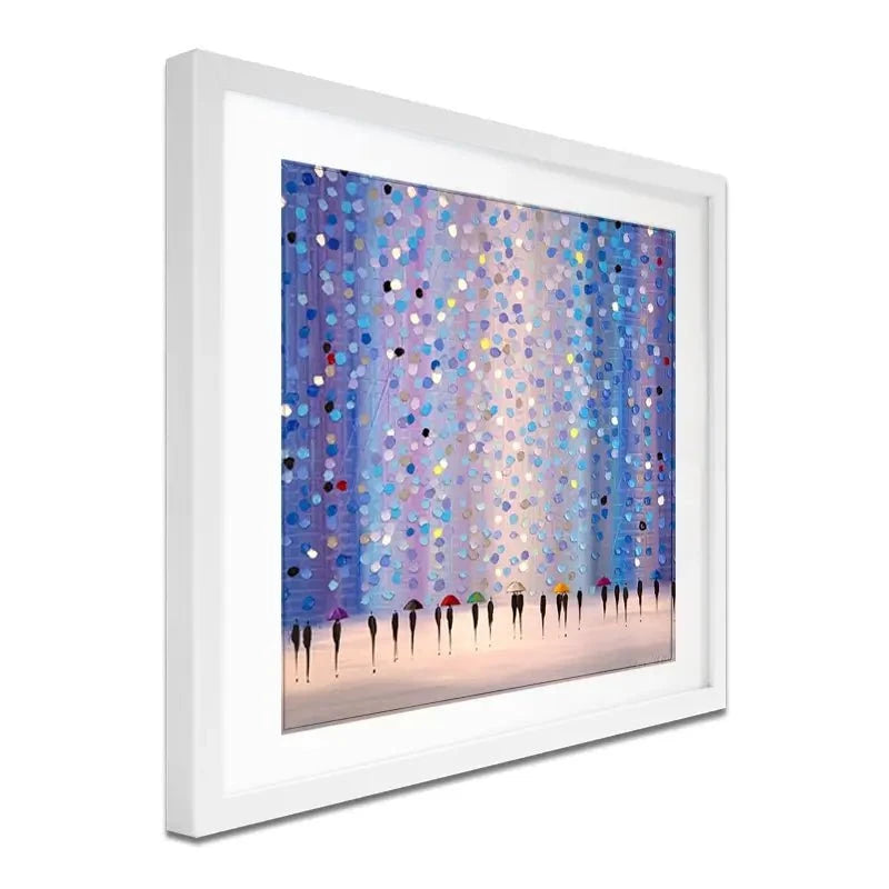 Colourful Umbrellas Against Purple Framed Art Print Colourful Umbrellas Against Purple Framed Art Print wall art product Ekaterina Ermilkina