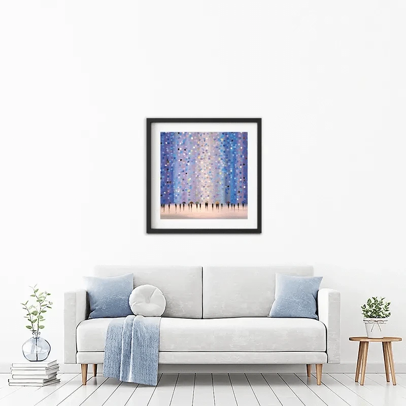 Colourful Umbrellas Against Purple Framed Art Print Colourful Umbrellas Against Purple Framed Art Print wall art product Ekaterina Ermilkina
