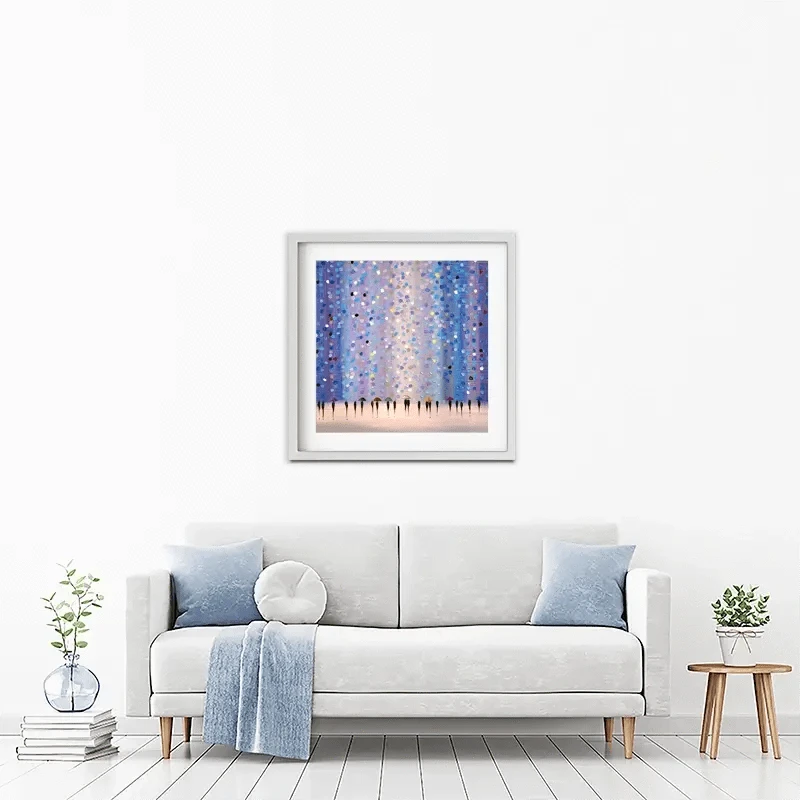 Colourful Umbrellas Against Purple Framed Art Print Colourful Umbrellas Against Purple Framed Art Print wall art product Ekaterina Ermilkina