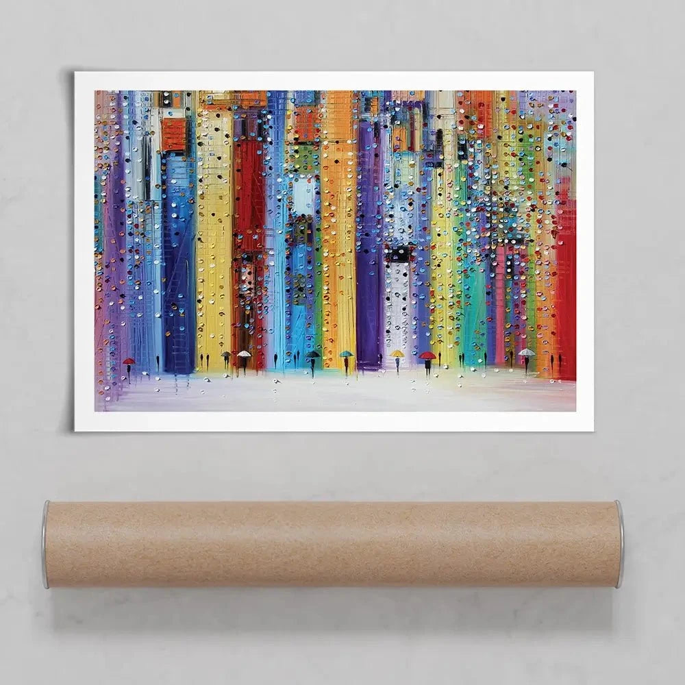 Colourful Umbrellas Art Print Colourful Umbrellas Art Print wall art product Ekaterina Ermilkina