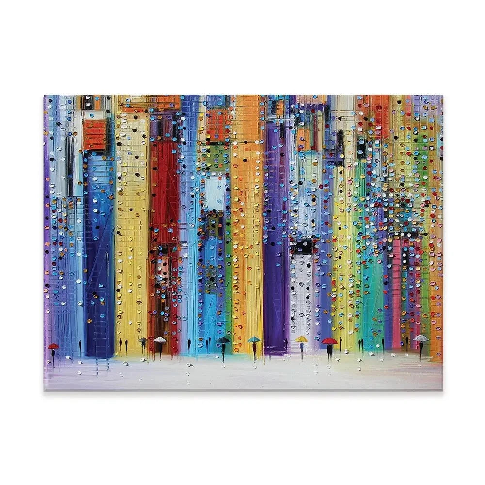 Colourful Umbrellas Canvas Print Colourful Umbrellas Canvas Print wall art product Ekaterina Ermilkina