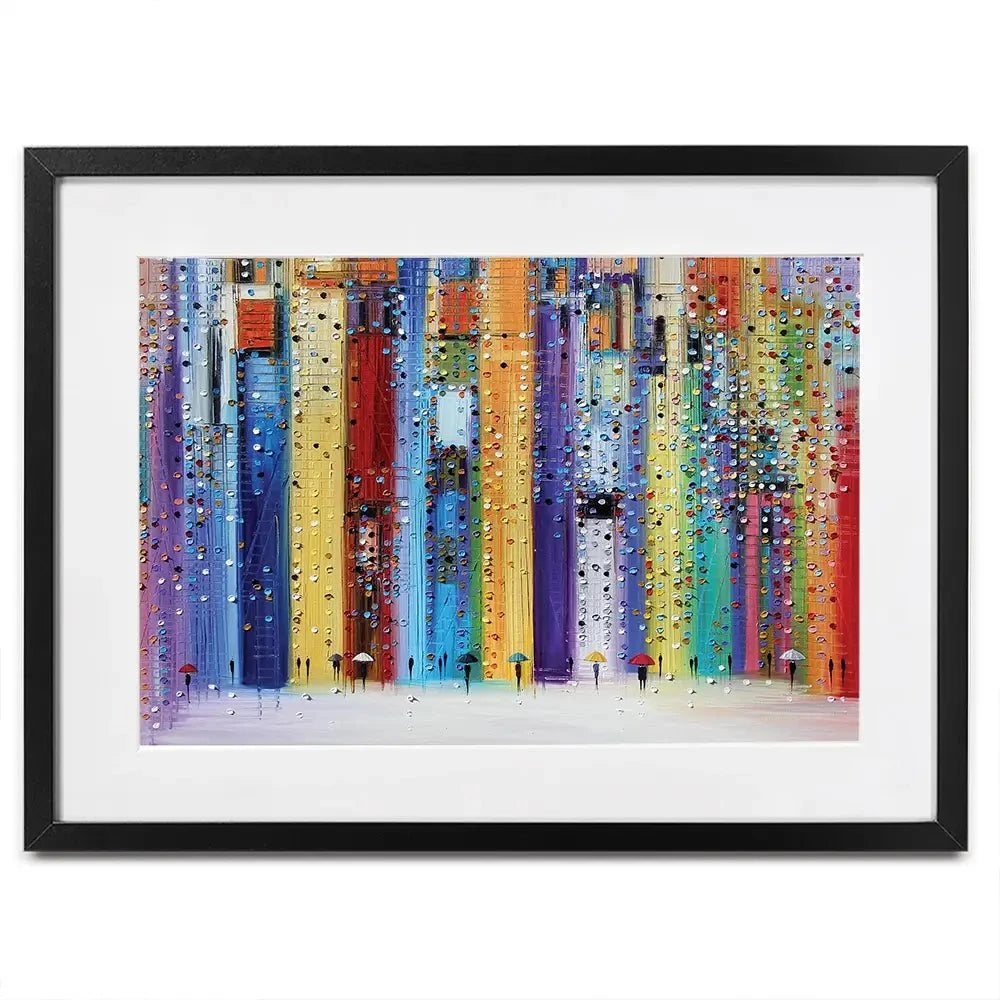 Colourful Umbrellas Framed Art Print Colourful Umbrellas Framed Art Print wall art product Ekaterina Ermilkina