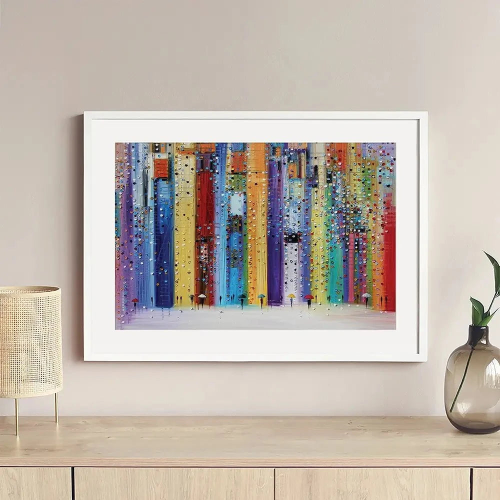 Colourful Umbrellas Framed Art Print Colourful Umbrellas Framed Art Print wall art product Ekaterina Ermilkina