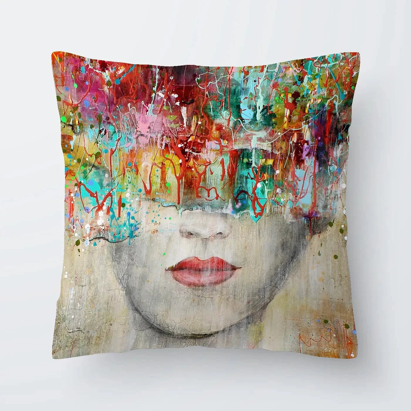 Colourful Vibes Cushion Colourful Vibes Cushion wall art product Studio Paint-Ing