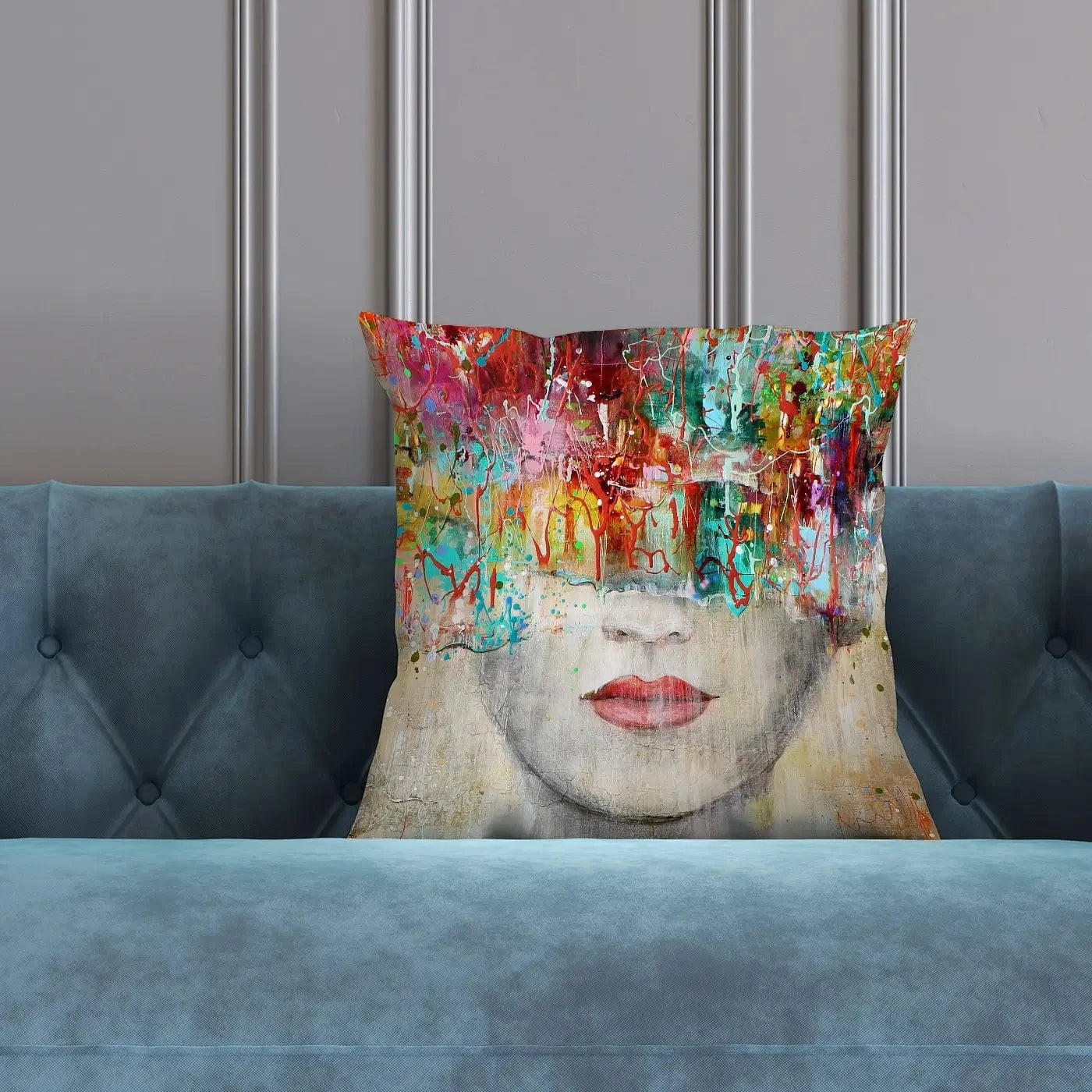 Colourful Vibes Cushion Colourful Vibes Cushion wall art product Studio Paint-Ing