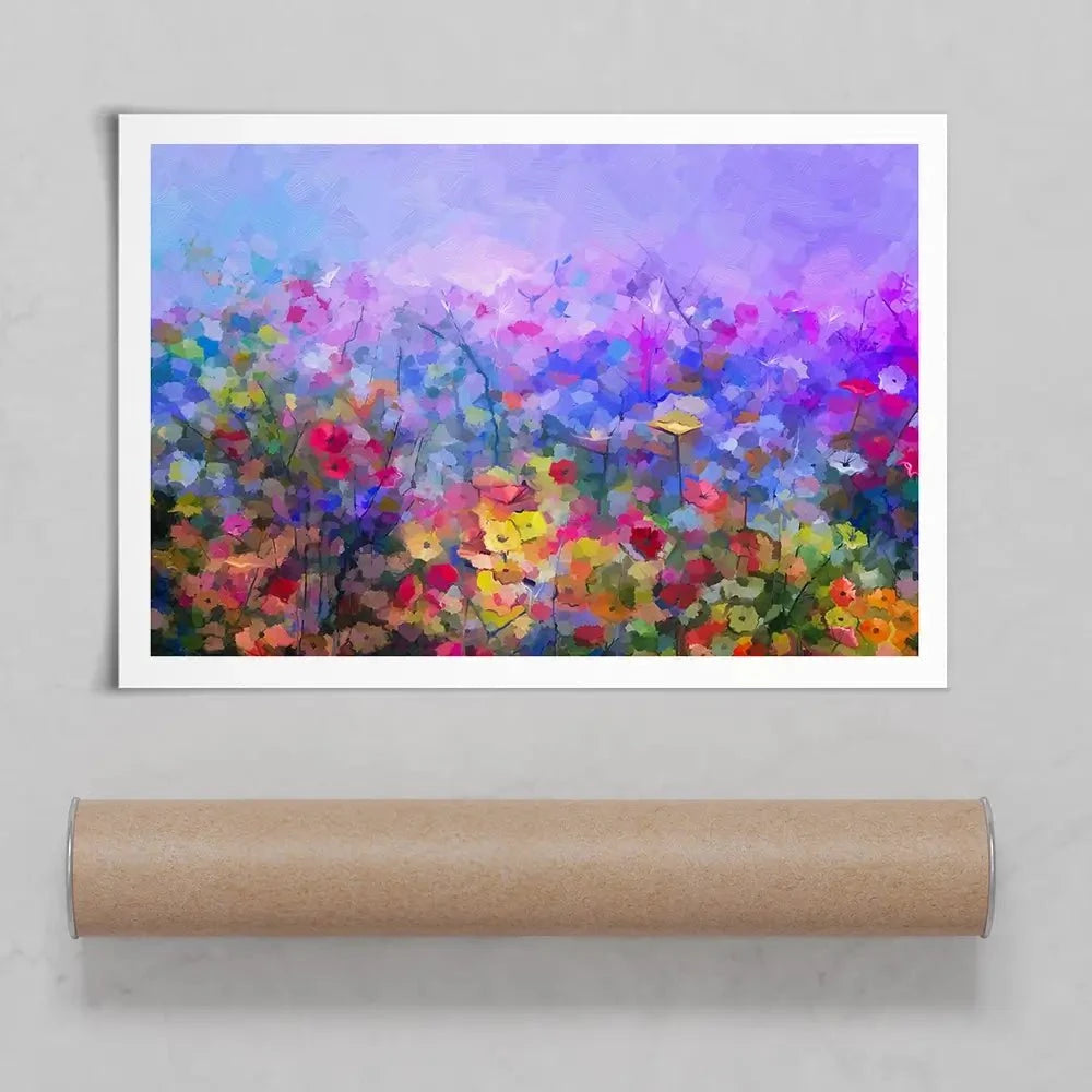 Colourful Wildflowers Art Print Colourful Wildflowers Art Print wall art product pluie_r / Shutterstock