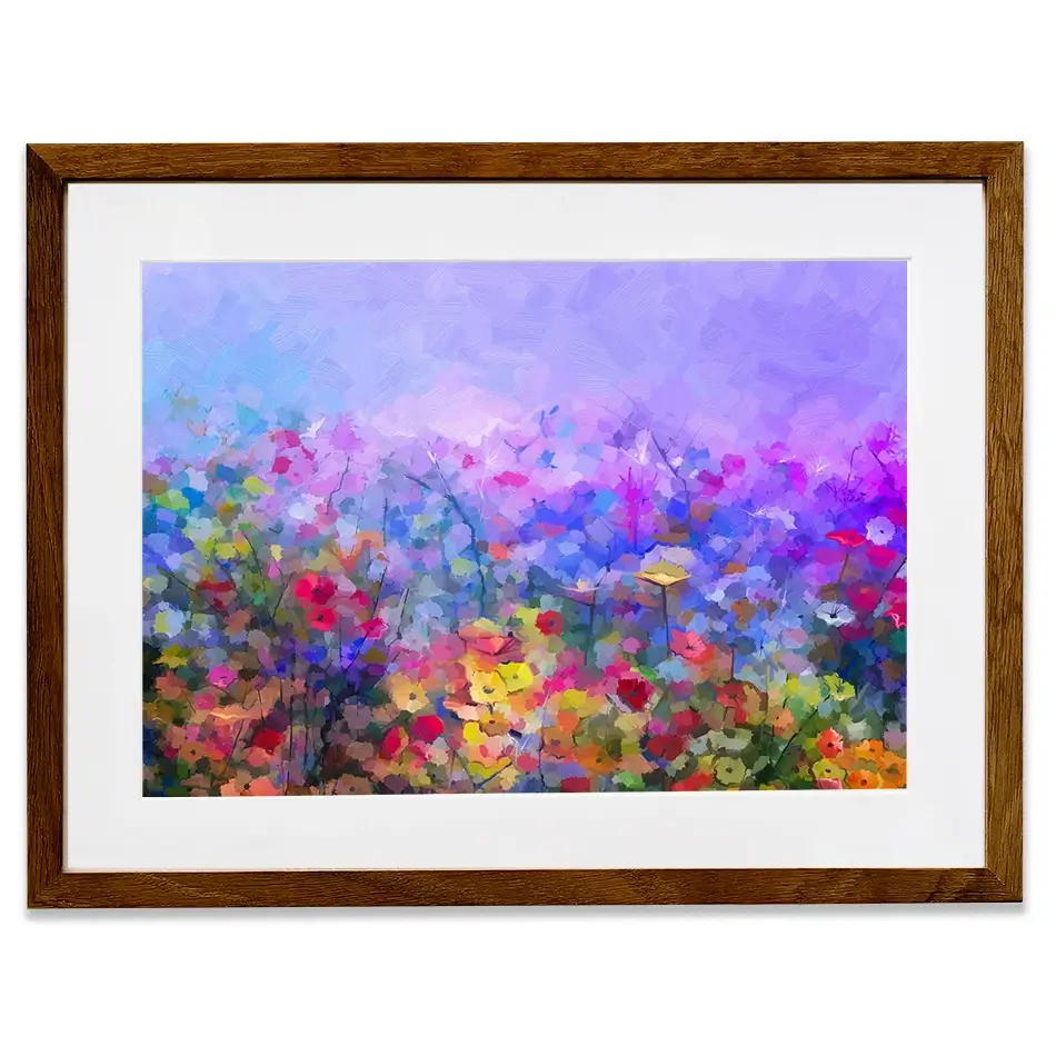 Colourful Wildflowers Framed Art Print Colourful Wildflowers Framed Art Print wall art product pluie_r / Shutterstock