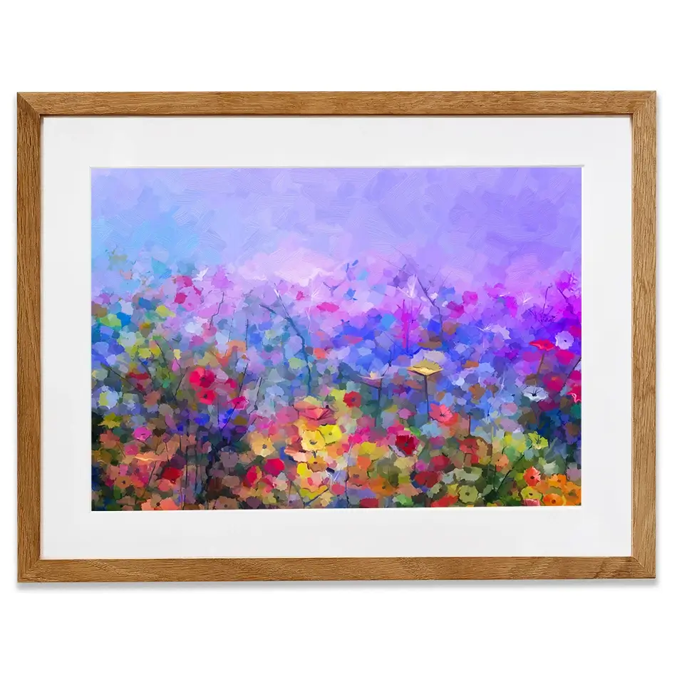 Colourful Wildflowers Framed Art Print Colourful Wildflowers Framed Art Print wall art product pluie_r / Shutterstock