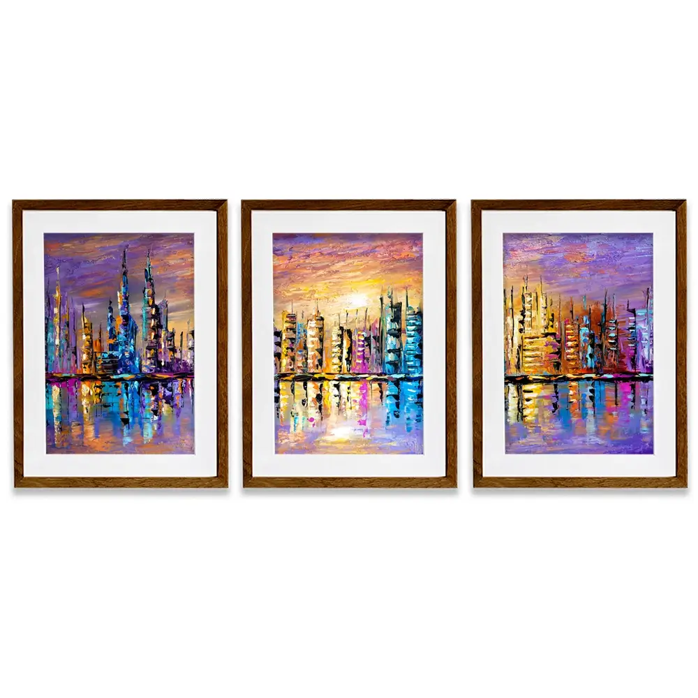 Colours Of The City Framed Art Print Trio Colours Of The City Framed Art Print Trio wall art product Osnat Tzadok