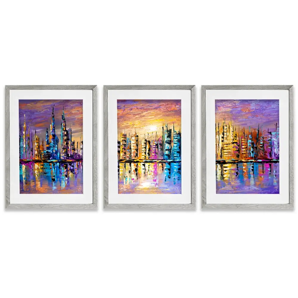 Colours Of The City Framed Art Print Trio Colours Of The City Framed Art Print Trio wall art product Osnat Tzadok