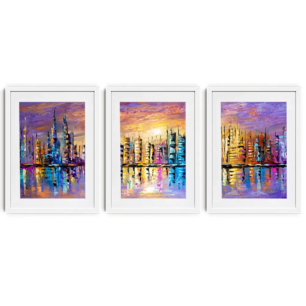 Colours Of The City Framed Art Print Trio Colours Of The City Framed Art Print Trio wall art product Osnat Tzadok