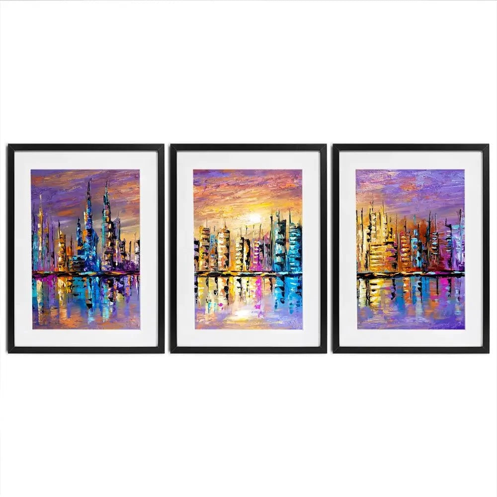 Colours Of The City Framed Art Print Trio Colours Of The City Framed Art Print Trio wall art product Osnat Tzadok