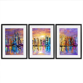 Colours Of The City Framed Art Print Trio Colours Of The City Framed Art Print Trio wall art product Osnat Tzadok