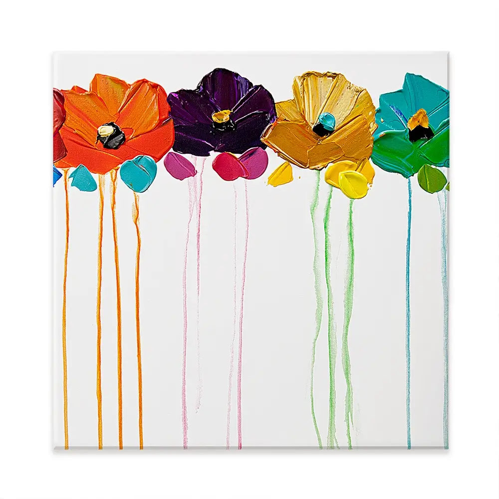 Colours On My Wall Square Canvas Print Colours On My Wall Square Canvas Print wall art product Art Print Shop