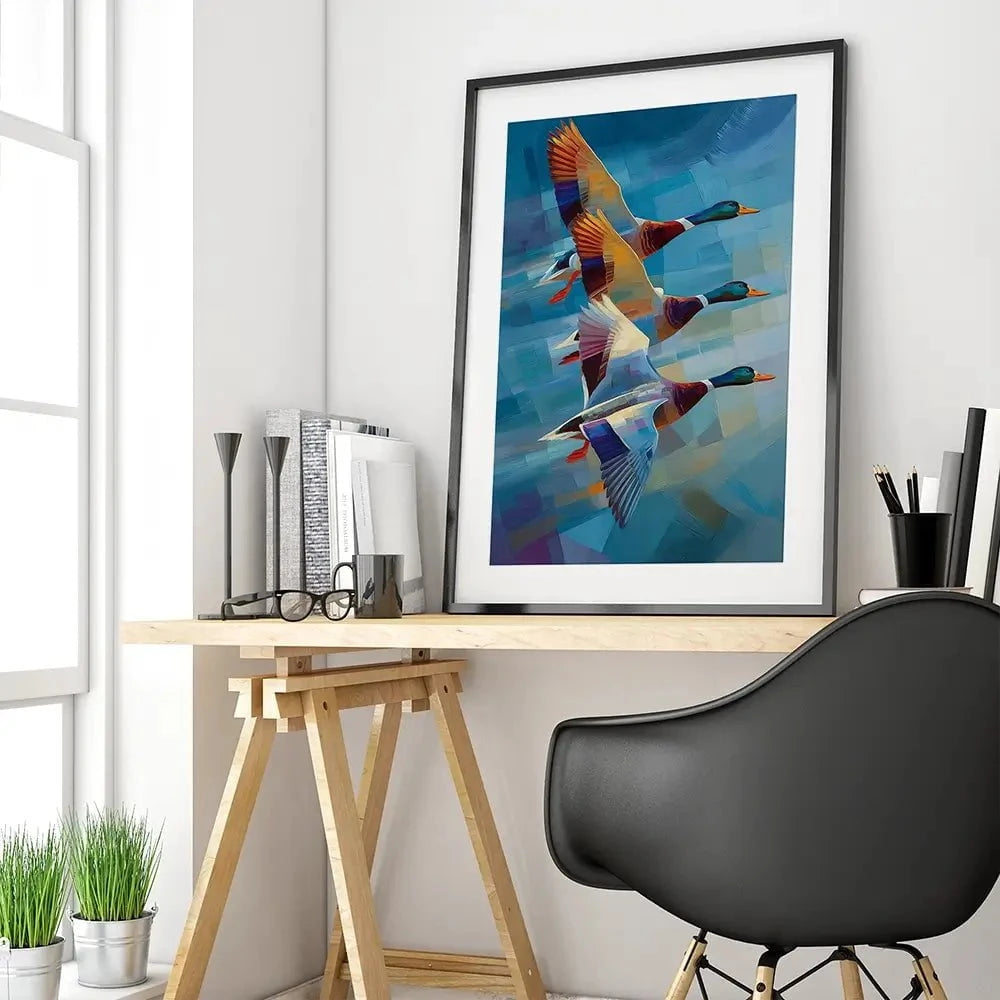 Contemporary Ducks Framed Art Print Contemporary Ducks Framed Art Print wall art product David Alexander Elder