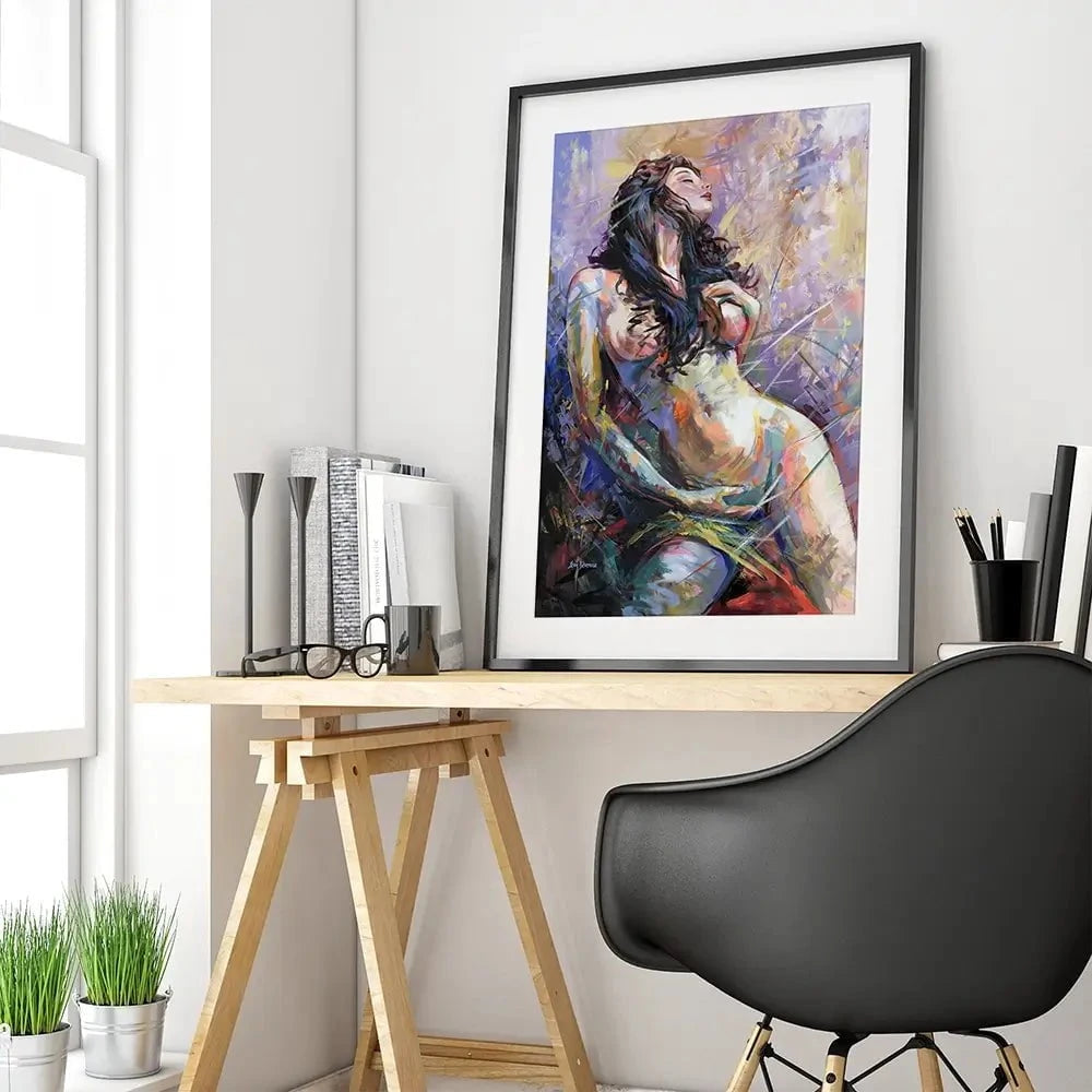 Contemporary Nude Woman Framed Art Print Contemporary Nude Woman Framed Art Print wall art product Leon Devenice