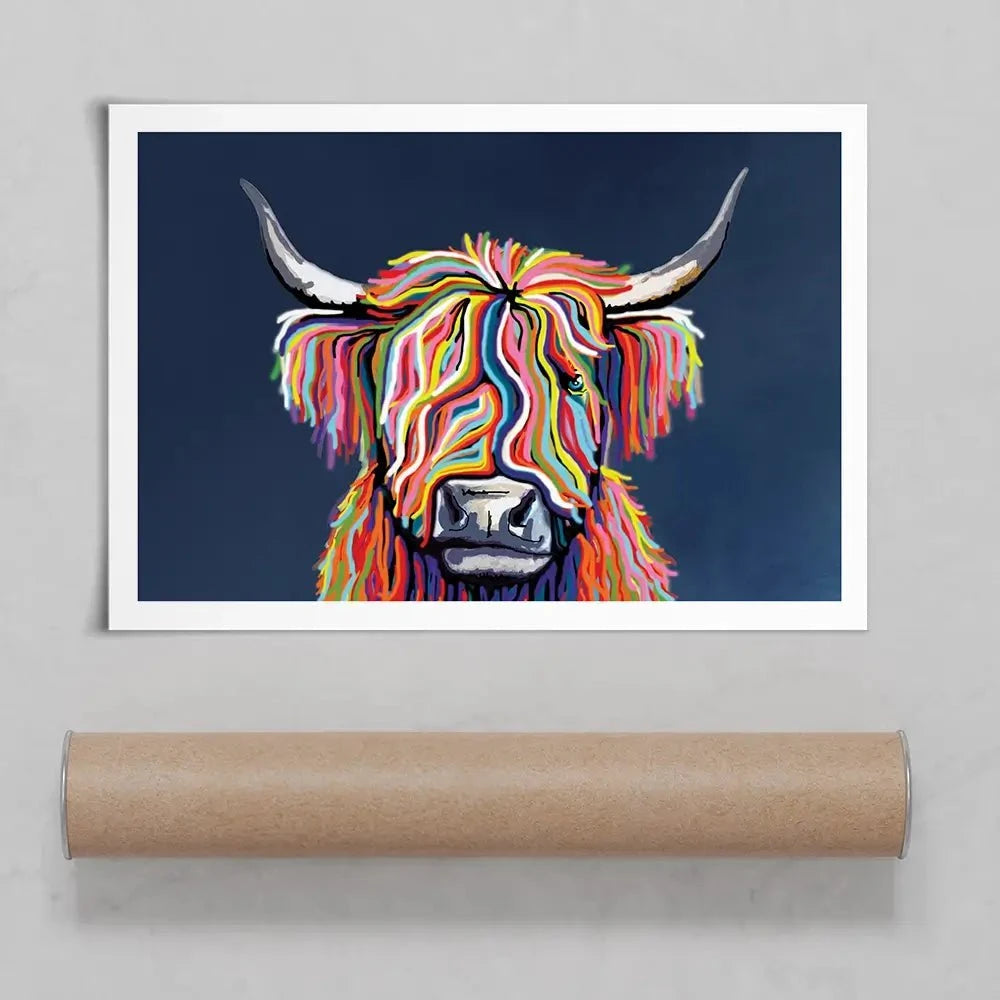 Coo In Navy Blue Art Print Coo In Navy Blue Art Print | Coo in Navy Blue Artwork | Coo Blue Art wall art product Independent