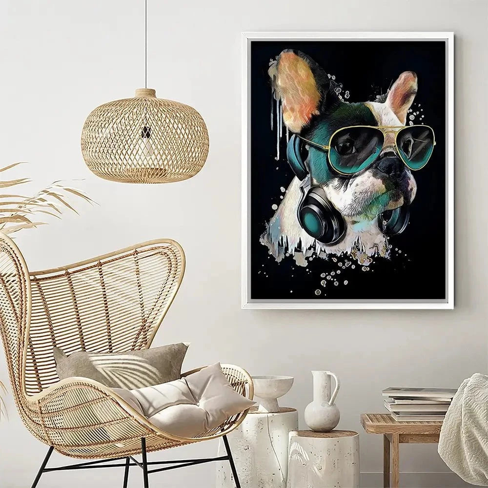 Cool French Bulldog Canvas Print Cool French Bulldog Canvas Print wall art product StudioLondon / Shutterstock