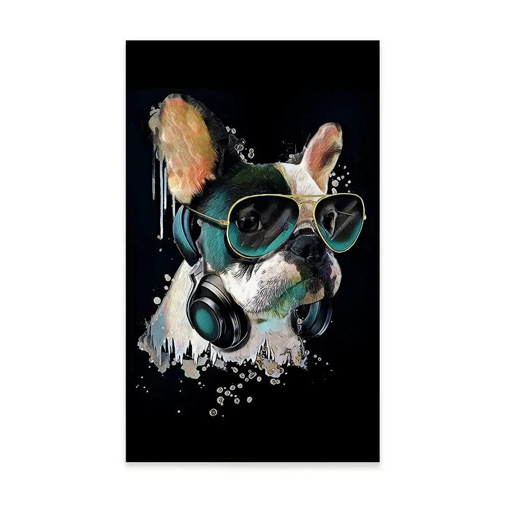 Cool French Bulldog Canvas Print Cool French Bulldog Canvas Print wall art product StudioLondon / Shutterstock