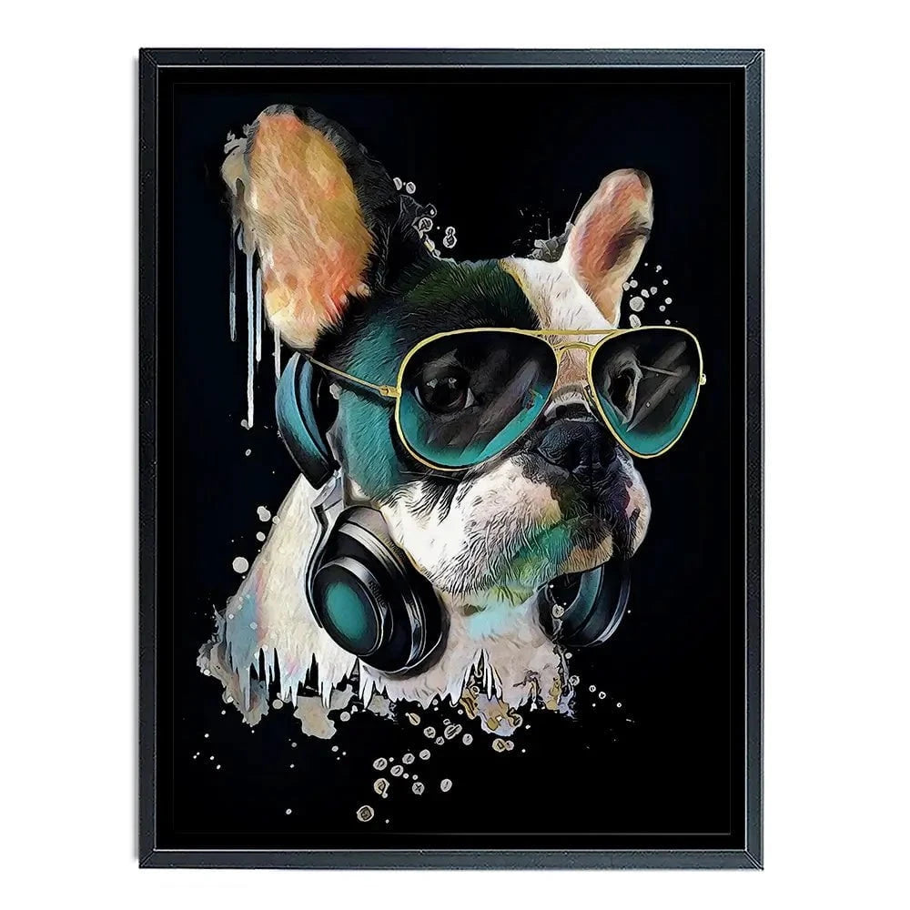 Cool French Bulldog Canvas Print Cool French Bulldog Canvas Print wall art product StudioLondon / Shutterstock
