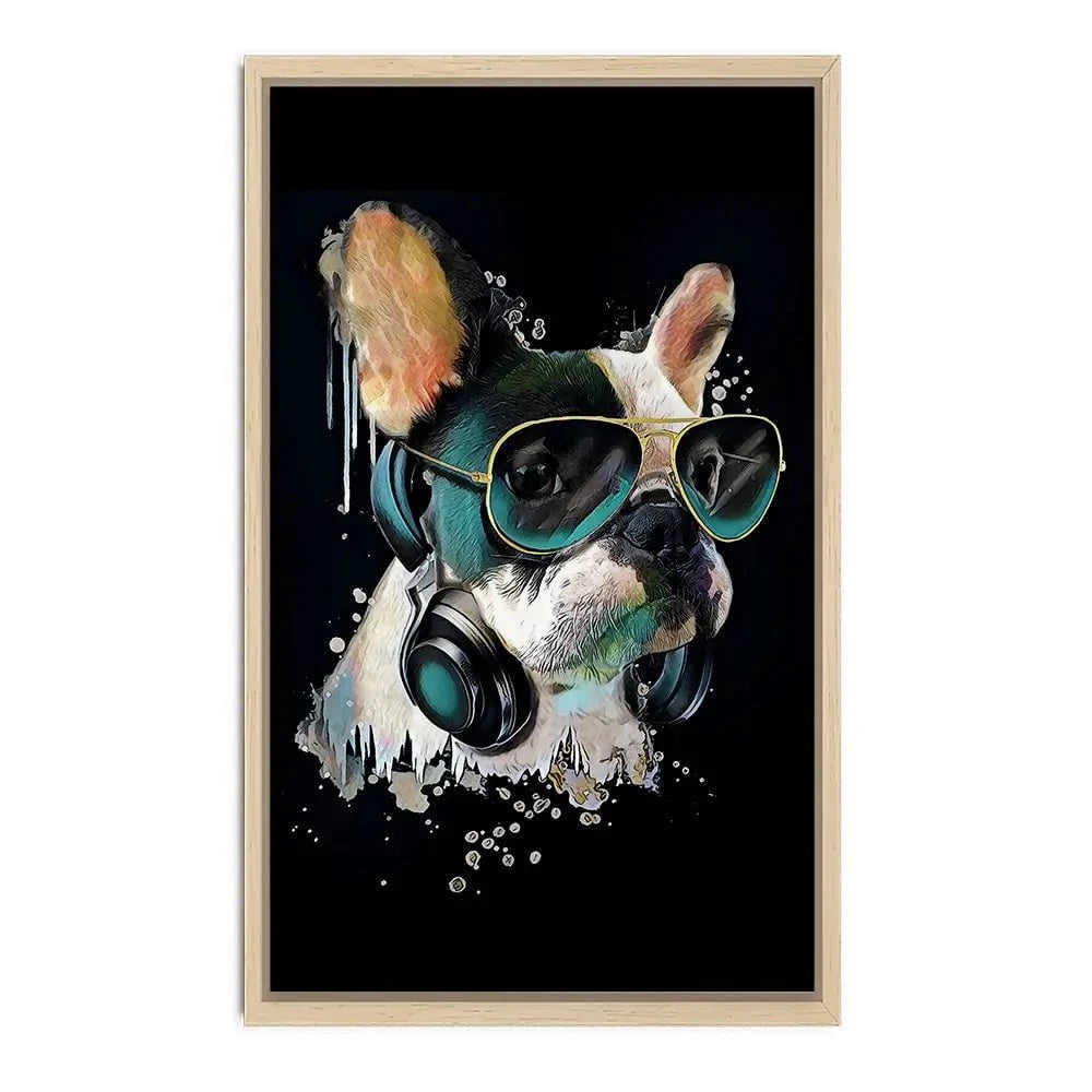 Cool French Bulldog Canvas Print Cool French Bulldog Canvas Print wall art product StudioLondon / Shutterstock