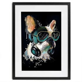 Cool French Bulldog Framed Art Print Cool French Bulldog Framed Art Print wall art product StudioLondon / Shutterstock