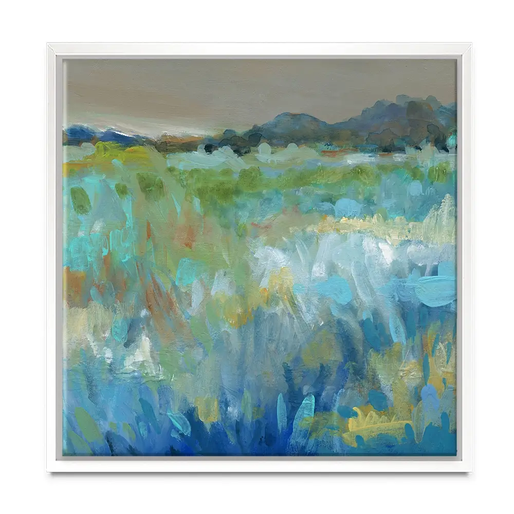 Cool Mountain Meadows Square Canvas Print Cool Mountain Meadows Square Canvas Print wall art product Carol Robinson