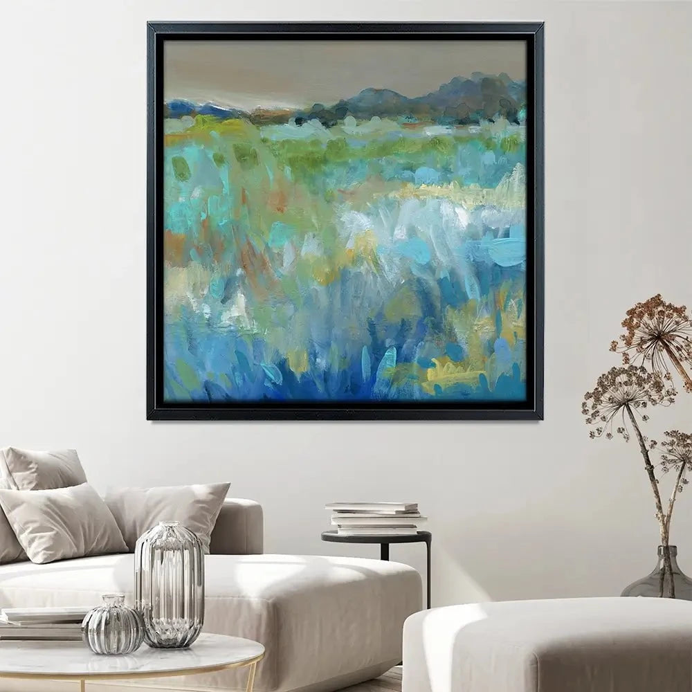 Cool Mountain Meadows Square Canvas Print Cool Mountain Meadows Square Canvas Print wall art product Carol Robinson