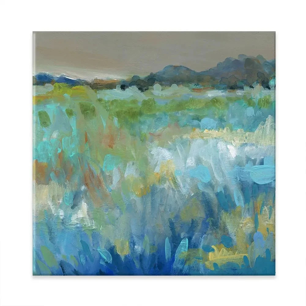 Cool Mountain Meadows Square Canvas Print Cool Mountain Meadows Square Canvas Print wall art product Carol Robinson