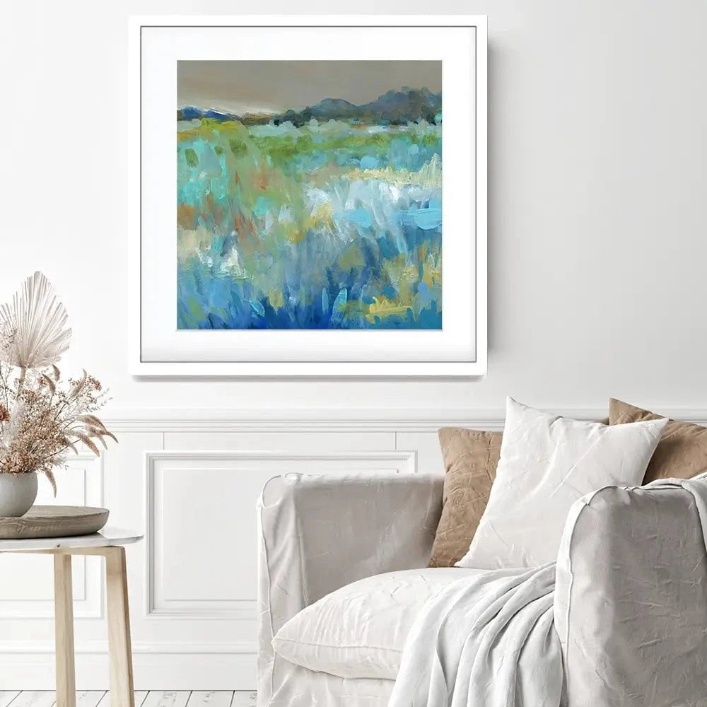 Cool Mountain Meadows Square Framed Art Print Cool Mountain Meadows Square Framed Art Print wall art product Carol Robinson