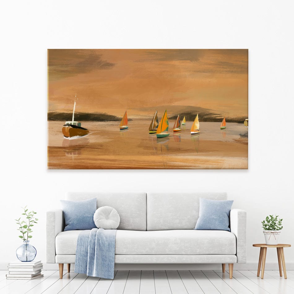 Copper Boats Canvas Print wall art product Aimee Linzi