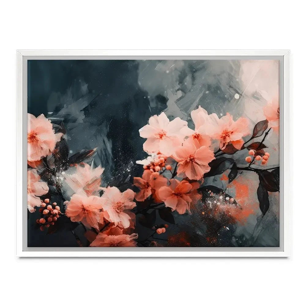 Coral Floating Blossoms Canvas Print Coral Floating Blossoms Canvas Print wall art product Treechild