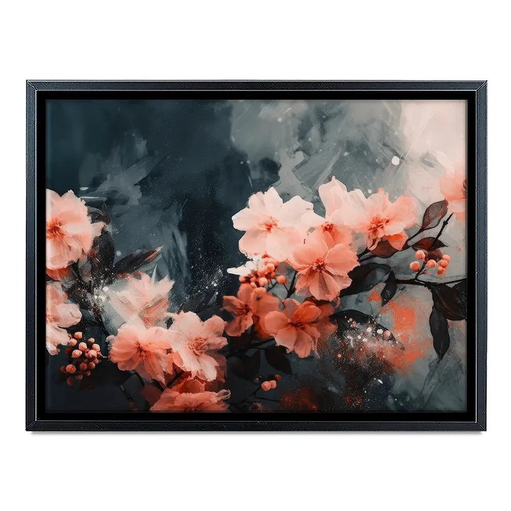 Coral Floating Blossoms Canvas Print Coral Floating Blossoms Canvas Print wall art product Treechild
