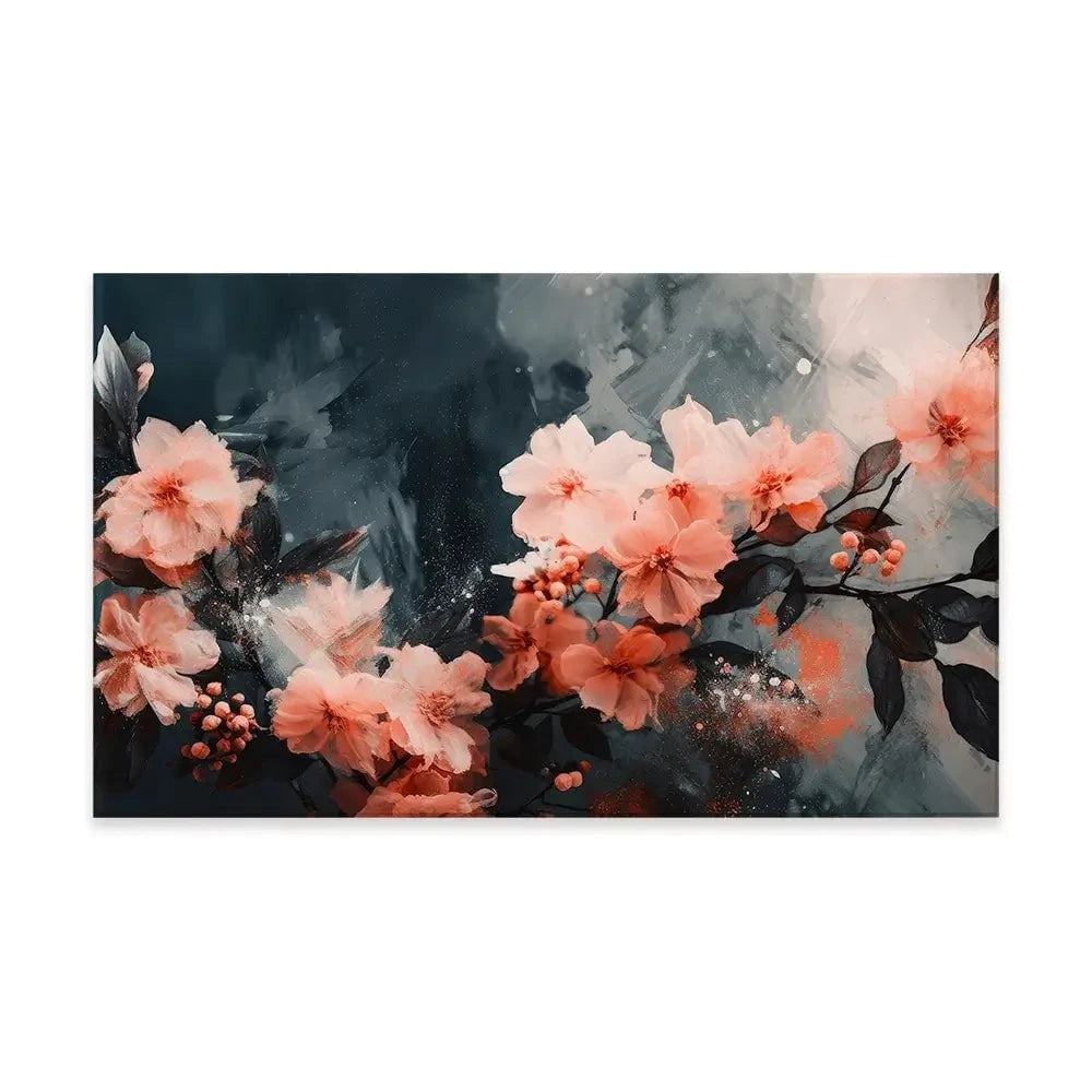 Coral Floating Blossoms Canvas Print Coral Floating Blossoms Canvas Print wall art product Treechild