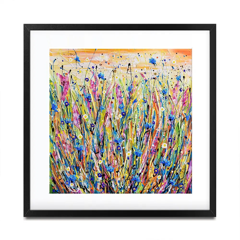 Cornflower Square Framed Art Print Cornflower Square Framed Art Print wall art product Olga Tkachyk