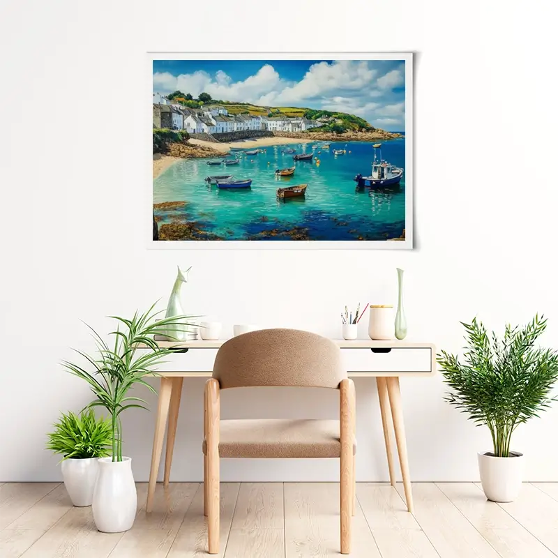 Cornwall Coastal Village Art Print Cornwall Coastal Village Art Print wall art product David Alexander Elder