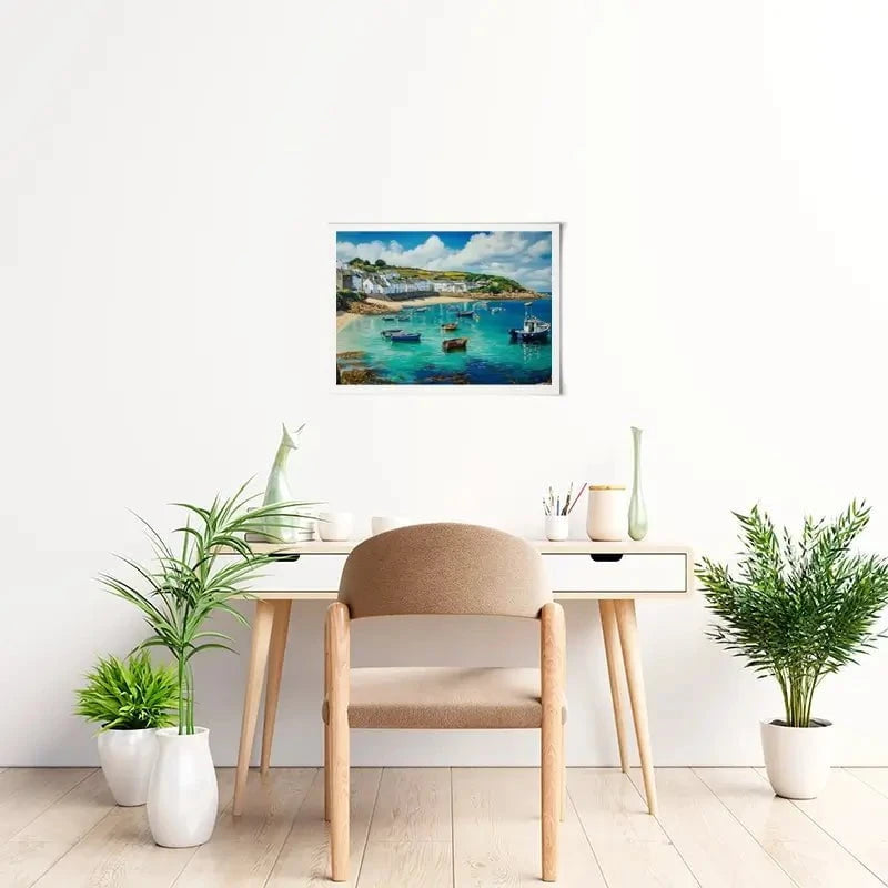 Cornwall Coastal Village Art Print Cornwall Coastal Village Art Print wall art product David Alexander Elder