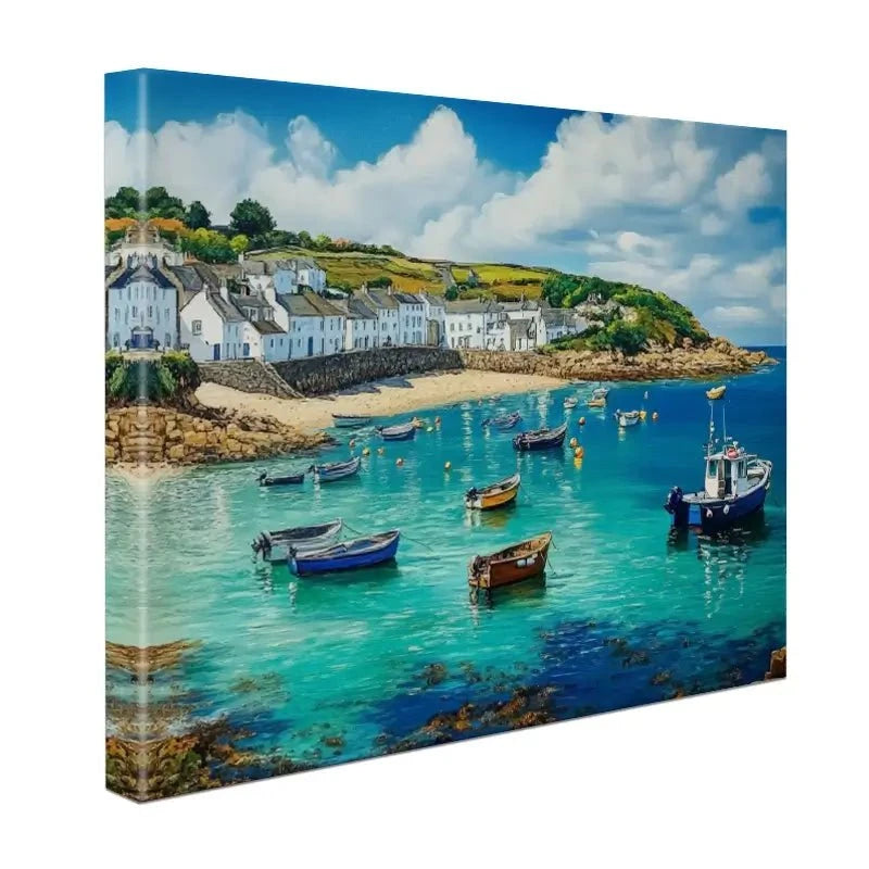Cornwall Coastal Village Canvas Print Cornwall Coastal Village Canvas Print wall art product David Alexander Elder