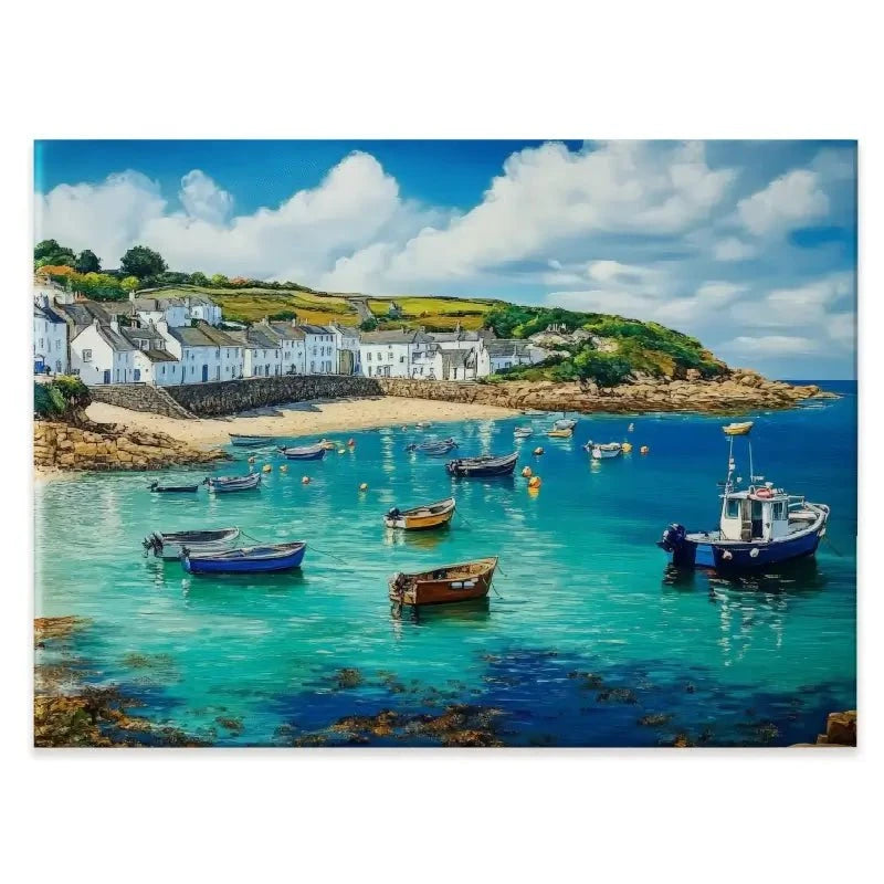 Cornwall Coastal Village Canvas Print Cornwall Coastal Village Canvas Print wall art product David Alexander Elder