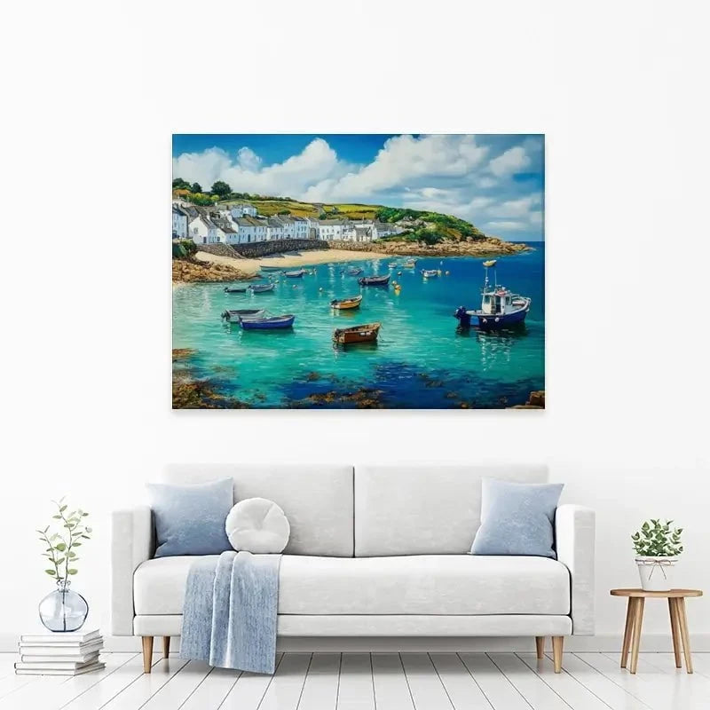 Cornwall Coastal Village Canvas Print Cornwall Coastal Village Canvas Print wall art product David Alexander Elder